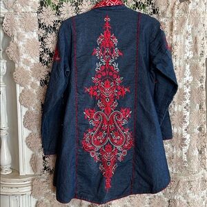 #37 Unique, Vintage Embroidered Denim Jacket